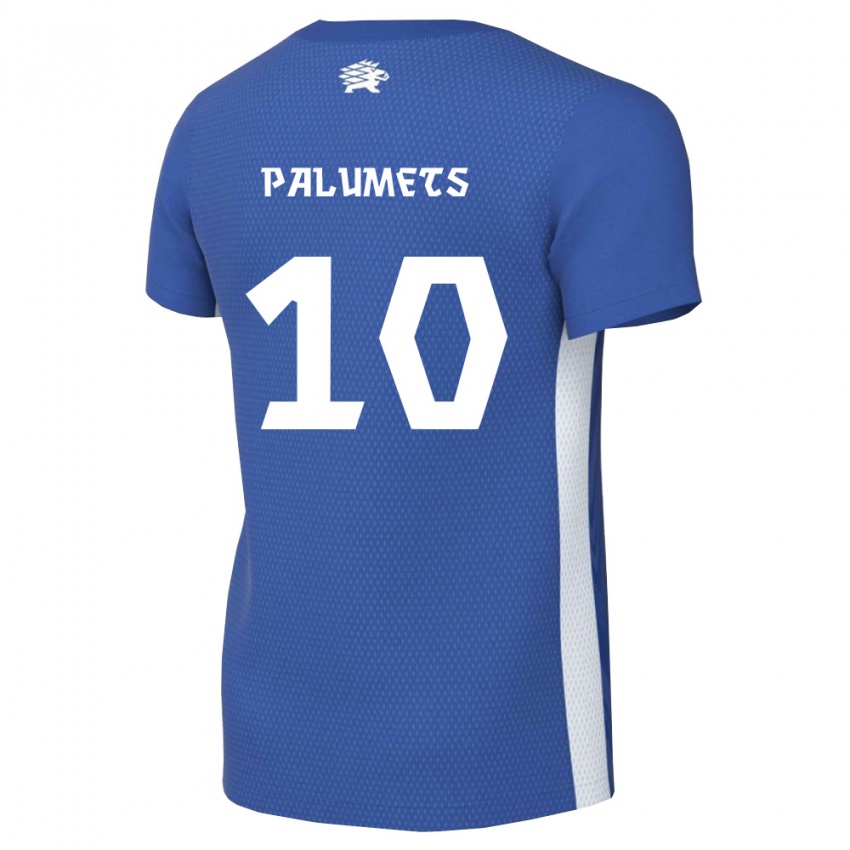 נשים אסטוניה Kevor Palumets #10 כחול כהה לבן ג'רזי ביתית 26-28 חולצה קצרה