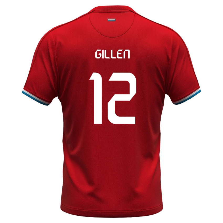 נשים לוקסמבורג Max Gillen #12 אדום לבן כחול ג'רזי ביתית 26-28 חולצה קצרה