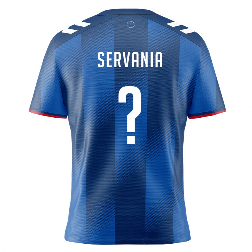 נשים פוארטו ריקו ג׳יידן סרוואניה #0 כחול מלכותי אדום לבן ג'רזי ביתית 26-28 חולצה קצרה