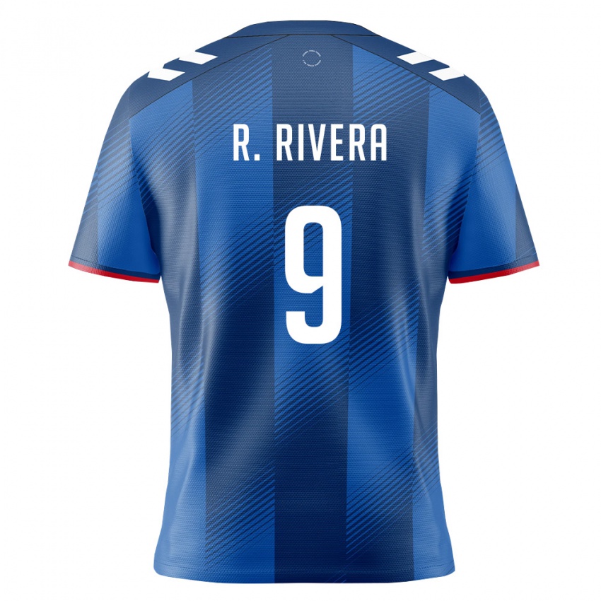 נשים פוארטו ריקו ריקרדו ריברה #9 כחול מלכותי אדום לבן ג'רזי ביתית 26-28 חולצה קצרה