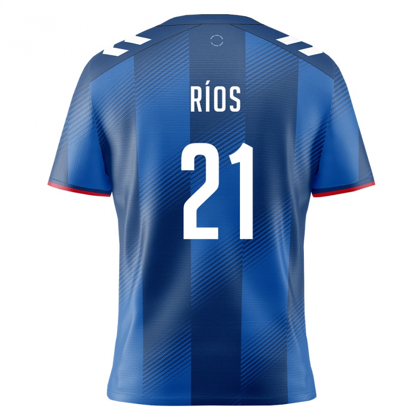 נשים פוארטו ריקו דארן ריוס #21 כחול מלכותי אדום לבן ג'רזי ביתית 26-28 חולצה קצרה