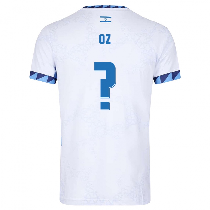 נשים ישראל Yehonatan Oz #0 לבן כחול בהיר ג'רזי ביתית 26-28 חולצה קצרה