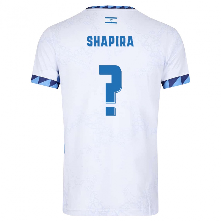 נשים ישראל Ofir Shapira #0 לבן כחול בהיר ג'רזי ביתית 26-28 חולצה קצרה