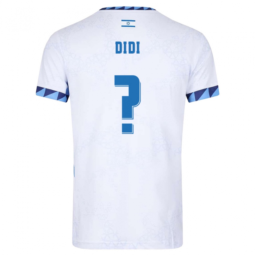 נשים ישראל Erez Didi #0 לבן כחול בהיר ג'רזי ביתית 26-28 חולצה קצרה