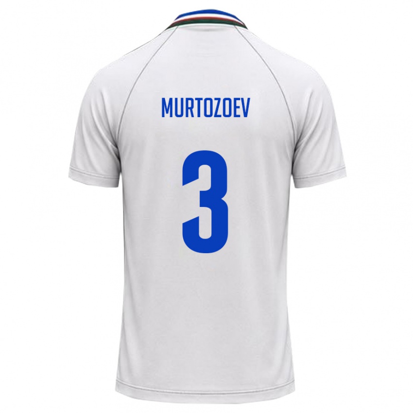 נשים אוזבקיסטן Dilshod Murtozoev #3 לבן ירוק כהה הרחק ג'רזי 26-28 חולצה קצרה