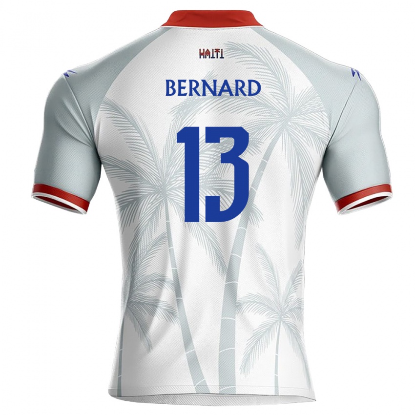 נשים האיטי Dave Bernard #13 לבן אדום אפור הרחק ג'רזי 26-28 חולצה קצרה