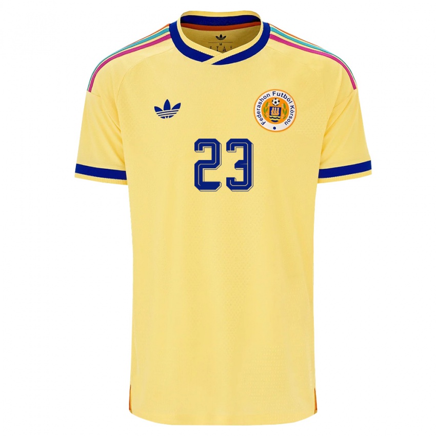 נשים קוראסאו טרבור דורנבוש #23 צהוב כהה ורוד הרחק ג'רזי 26-28 חולצה קצרה