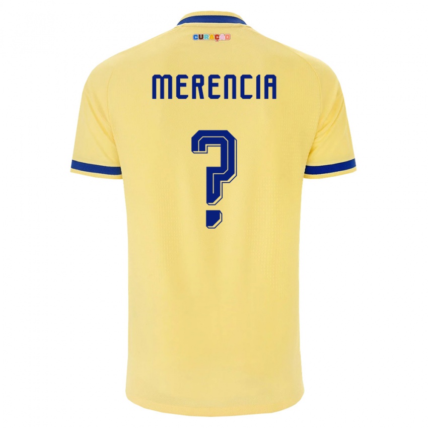 נשים קוראסאו Leandro Merencia #0 צהוב כהה ורוד הרחק ג'רזי 26-28 חולצה קצרה