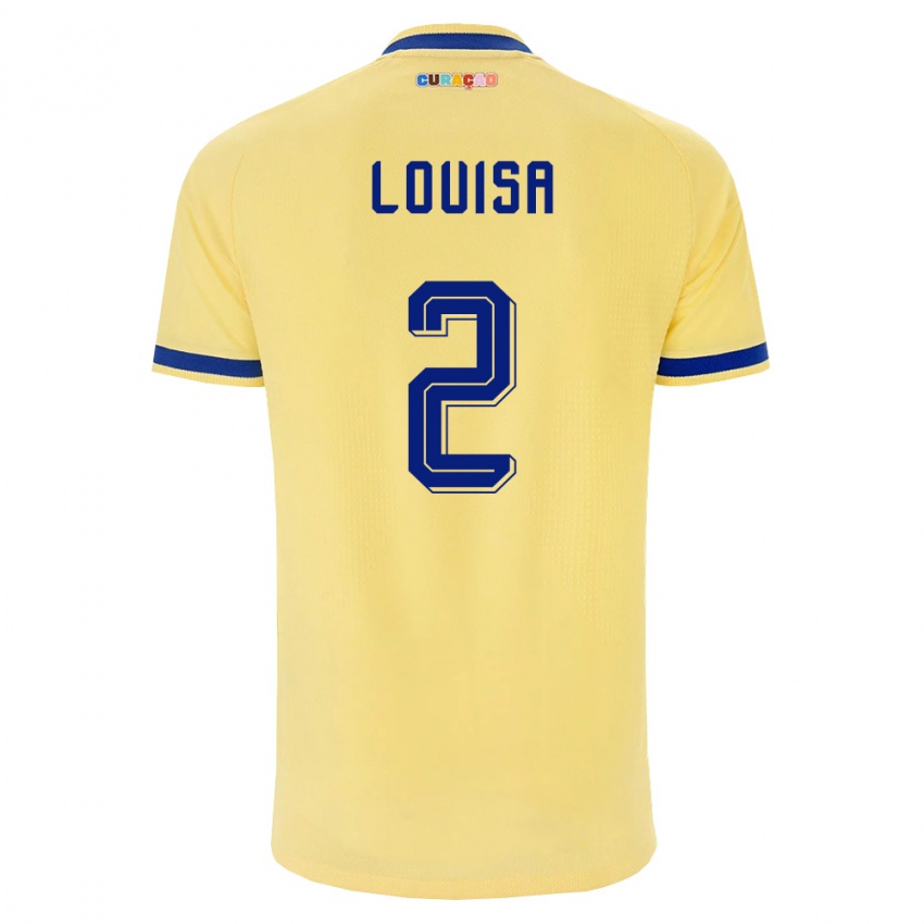 נשים קוראסאו Genairo Louisa #2 צהוב כהה ורוד הרחק ג'רזי 26-28 חולצה קצרה