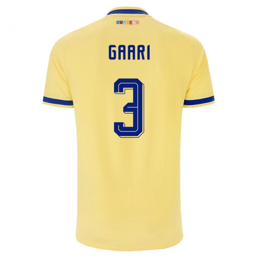 נשים קוראסאו יוריין גארי #3 צהוב כהה ורוד הרחק ג'רזי 26-28 חולצה קצרה