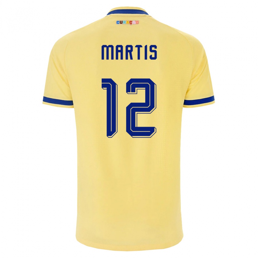 נשים קוראסאו Kaylen Martis #12 צהוב כהה ורוד הרחק ג'רזי 26-28 חולצה קצרה