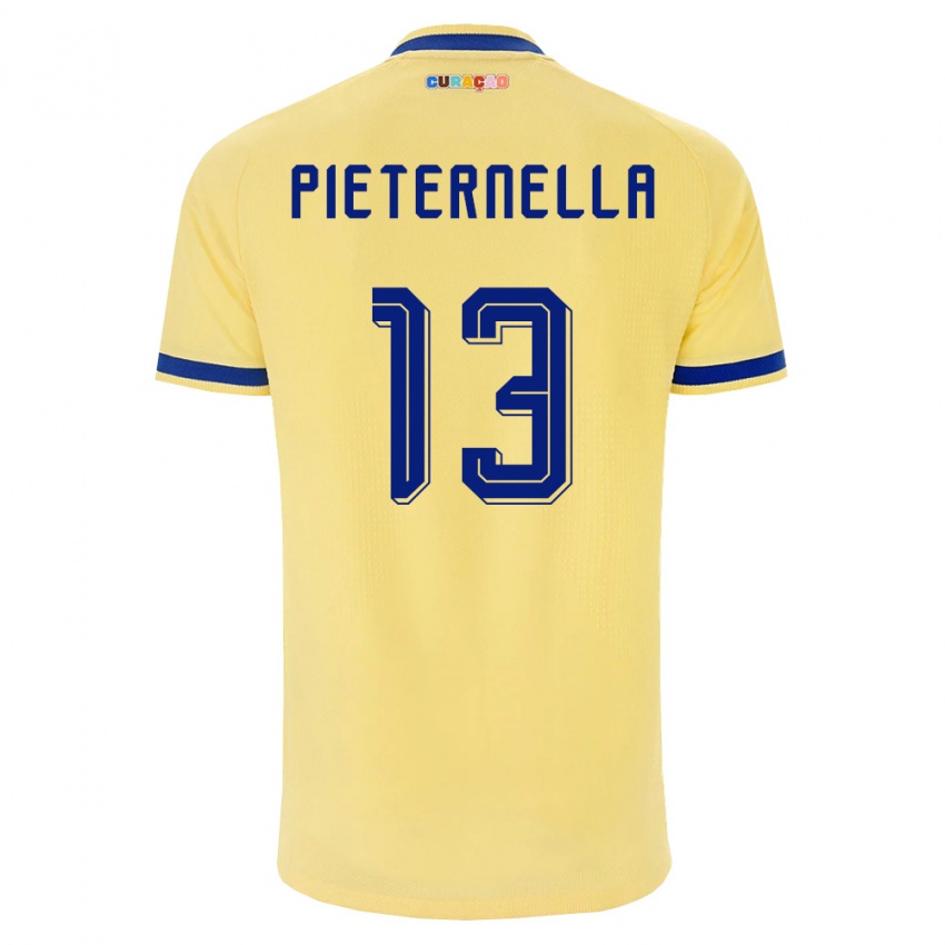 נשים קוראסאו Jereem Pieternella #13 צהוב כהה ורוד הרחק ג'רזי 26-28 חולצה קצרה