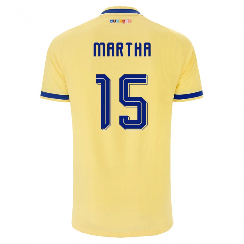 נשים קוראסאו ארז'אני מרתה #15 צהוב כהה ורוד הרחק ג'רזי 26-28 חולצה קצרה