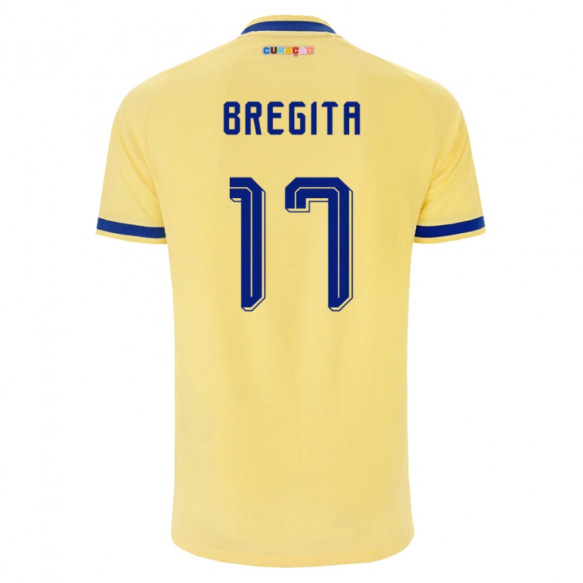 נשים קוראסאו Taysison Bregita #17 צהוב כהה ורוד הרחק ג'רזי 26-28 חולצה קצרה