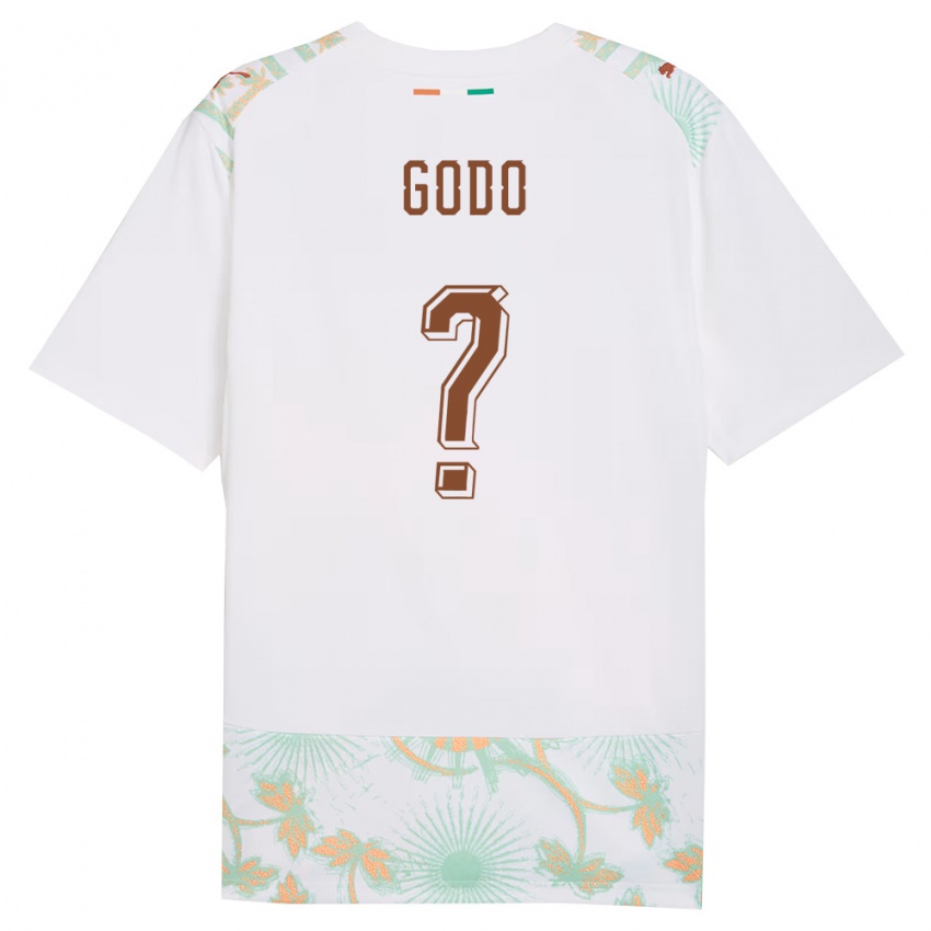 נשים חוף השנהב Martial Godo #0 לבן כתום ירוק הרחק ג'רזי 26-28 חולצה קצרה