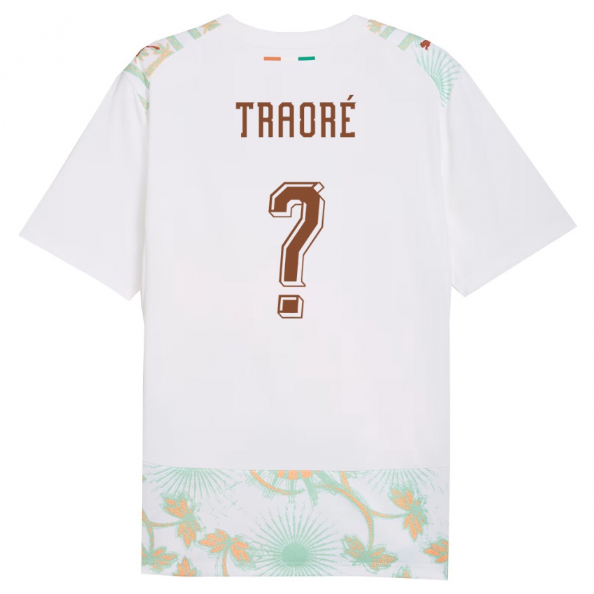 נשים חוף השנהב בני טראורה #0 לבן כתום ירוק הרחק ג'רזי 26-28 חולצה קצרה