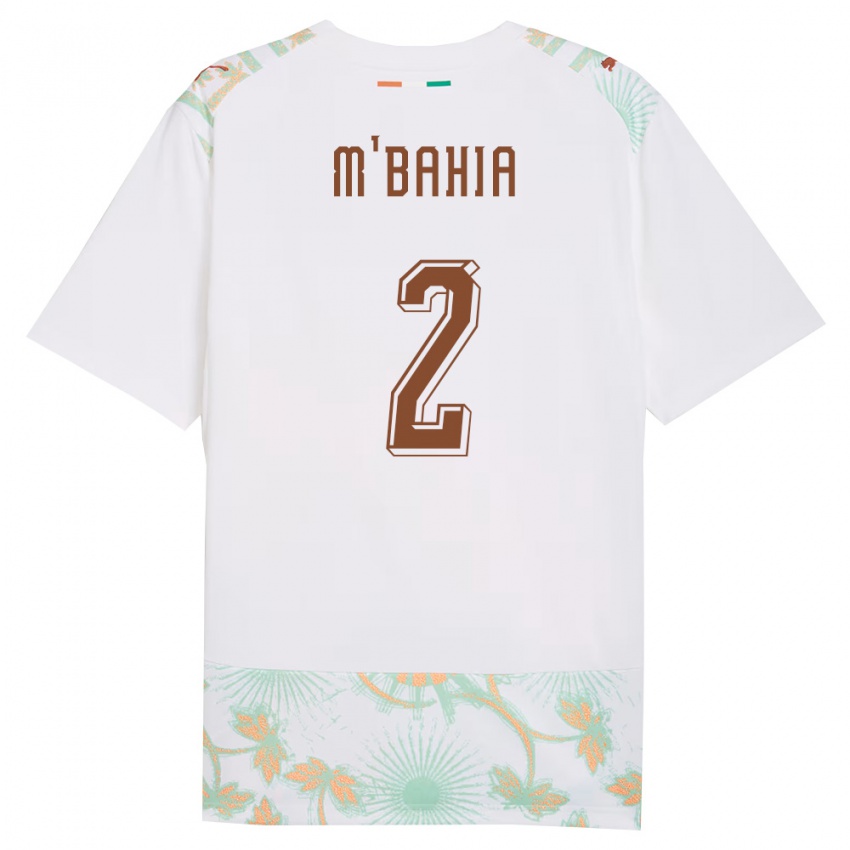נשים חוף השנהב Ivan M'bahia #2 לבן כתום ירוק הרחק ג'רזי 26-28 חולצה קצרה