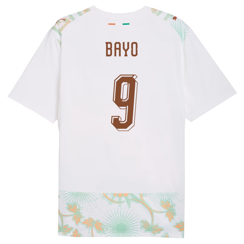 נשים חוף השנהב ואקון איסוף ביו #9 לבן כתום ירוק הרחק ג'רזי 26-28 חולצה קצרה