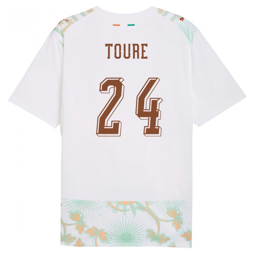 נשים חוף השנהב בזומנה טורה #24 לבן כתום ירוק הרחק ג'רזי 26-28 חולצה קצרה