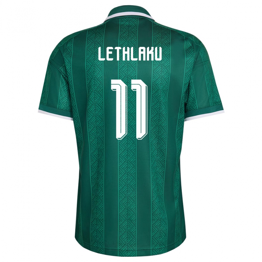 נשים דרום אפריקה Kutlwano Lethlaku #11 ירוק לבן זהב הרחק ג'רזי 26-28 חולצה קצרה