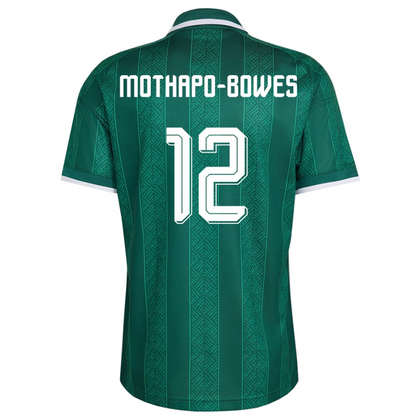 נשים דרום אפריקה Tumi Mothapo-Bowes #12 ירוק לבן זהב הרחק ג'רזי 26-28 חולצה קצרה