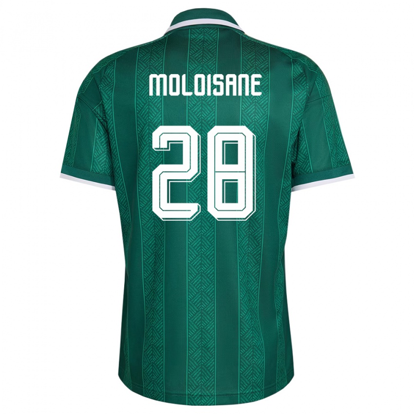 נשים דרום אפריקה Thabo Moloisane #28 ירוק לבן זהב הרחק ג'רזי 26-28 חולצה קצרה