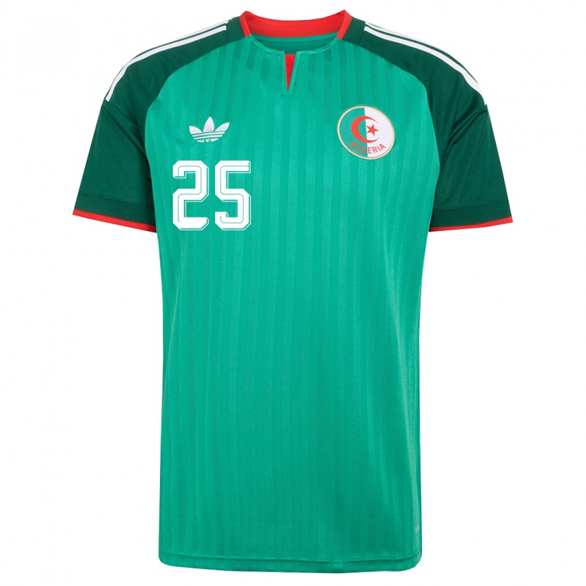 נשים אלג'יריה רפיק בלגאלי #25 ירוק אדום לבן הרחק ג'רזי 26-28 חולצה קצרה