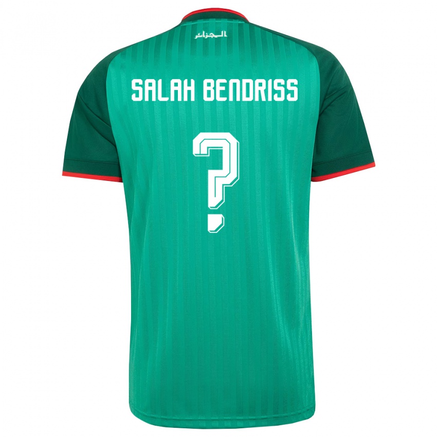 נשים אלג'יריה Kaïs Salah Bendriss #0 ירוק אדום לבן הרחק ג'רזי 26-28 חולצה קצרה