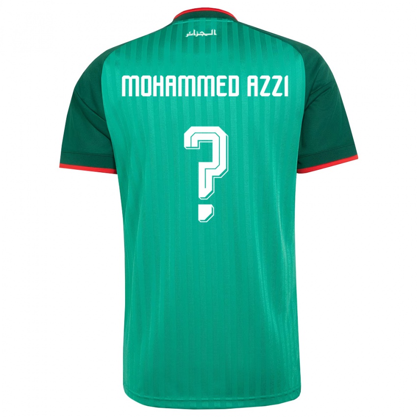 נשים אלג'יריה Mostefa Mohammed Azzi #0 ירוק אדום לבן הרחק ג'רזי 26-28 חולצה קצרה