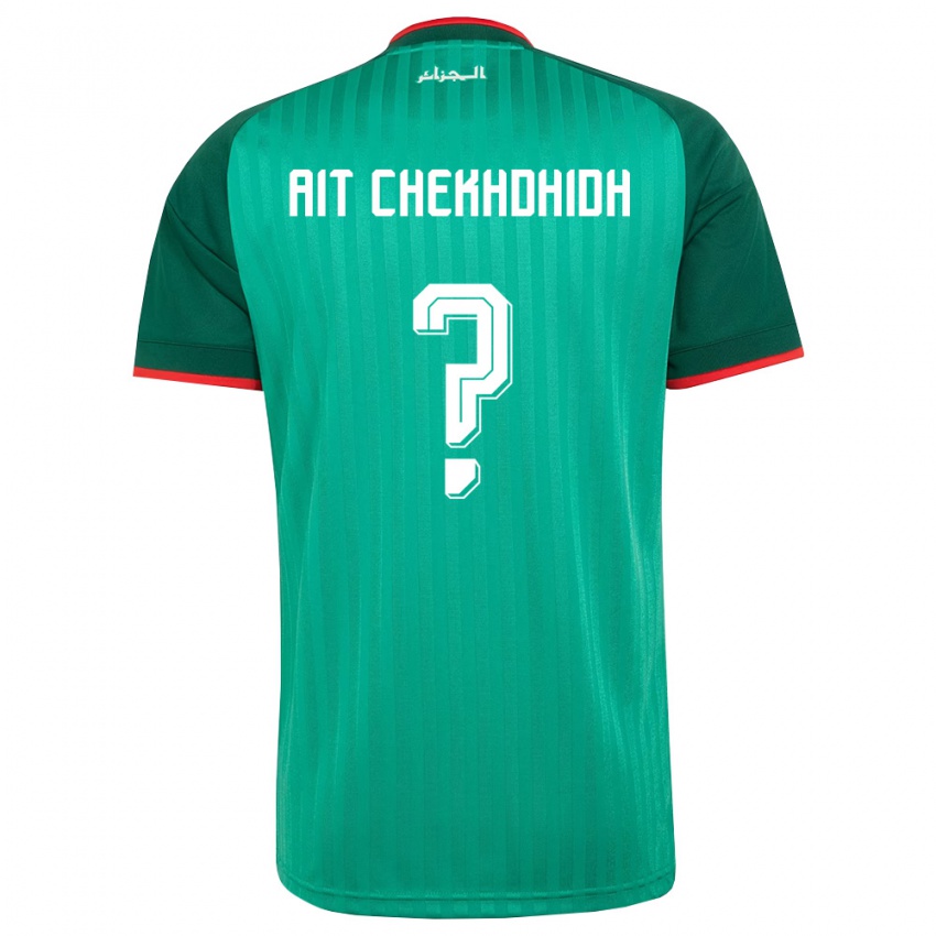 נשים אלג'יריה Aissa Ait Chekhdhidh #0 ירוק אדום לבן הרחק ג'רזי 26-28 חולצה קצרה