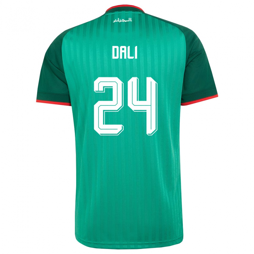 נשים אלג'יריה Rayene Dali #24 ירוק אדום לבן הרחק ג'רזי 26-28 חולצה קצרה