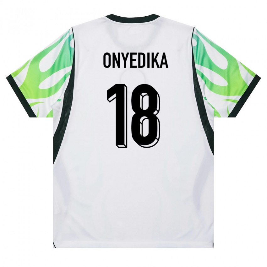 נשים ניגריה רפאל אונידיקה #18 לבן ירוק הרחק ג'רזי 26-28 חולצה קצרה