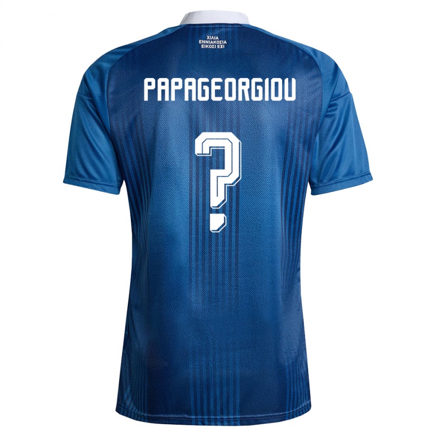 נשים יוון קונסטנטינוס פפגאורגיו #0 כהה כחול לבן הרחק ג'רזי 26-28 חולצה קצרה