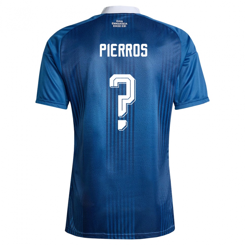 נשים יוון Petros Pierros #0 כהה כחול לבן הרחק ג'רזי 26-28 חולצה קצרה