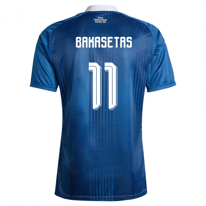 נשים יוון אנסטסיוס בקסטאס #11 כהה כחול לבן הרחק ג'רזי 26-28 חולצה קצרה