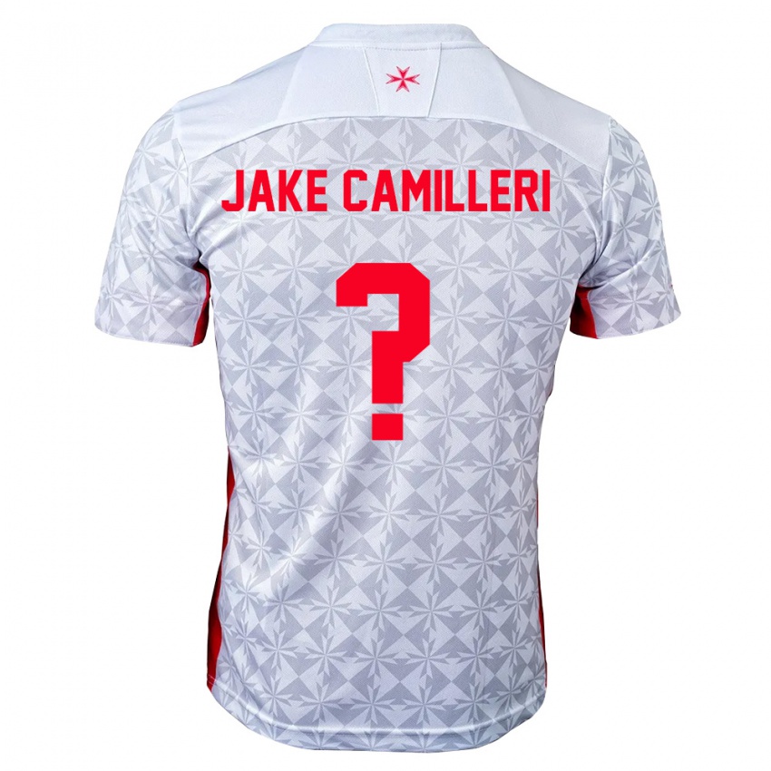 נשים מלטה Jake Camilleri #0 אפור לבן אדום הרחק ג'רזי 26-28 חולצה קצרה