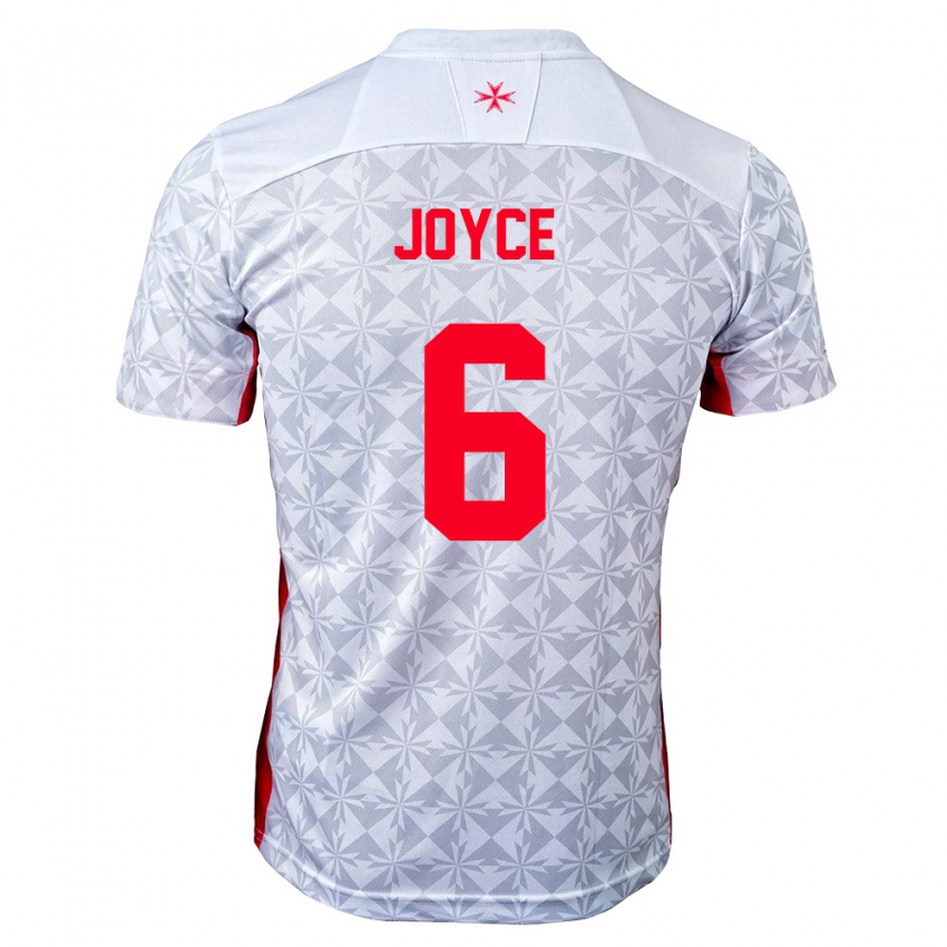 נשים מלטה Nathan Joyce #6 אפור לבן אדום הרחק ג'רזי 26-28 חולצה קצרה