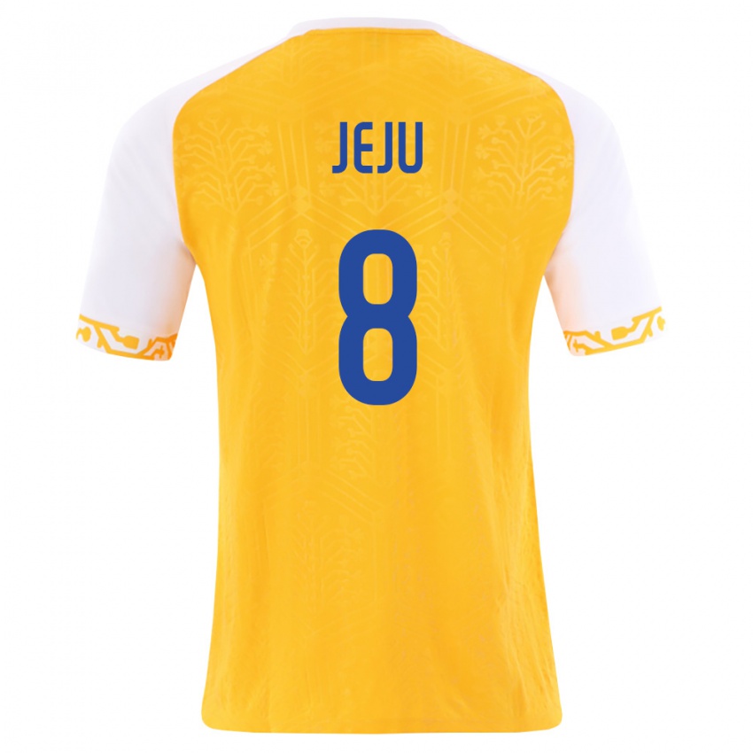 נשים מולדובה Ivan Jeju #8 צהוב לבן הרחק ג'רזי 26-28 חולצה קצרה