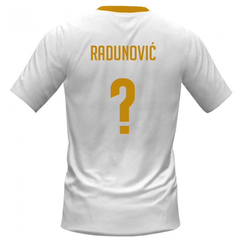 נשים מונטנגרו קריסטיאן רדונוביץ׳ #0 לבן אדום צהוב הרחק ג'רזי 26-28 חולצה קצרה