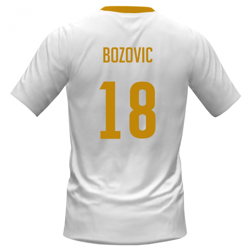 נשים מונטנגרו Andrej Bozovic #18 לבן אדום צהוב הרחק ג'רזי 26-28 חולצה קצרה