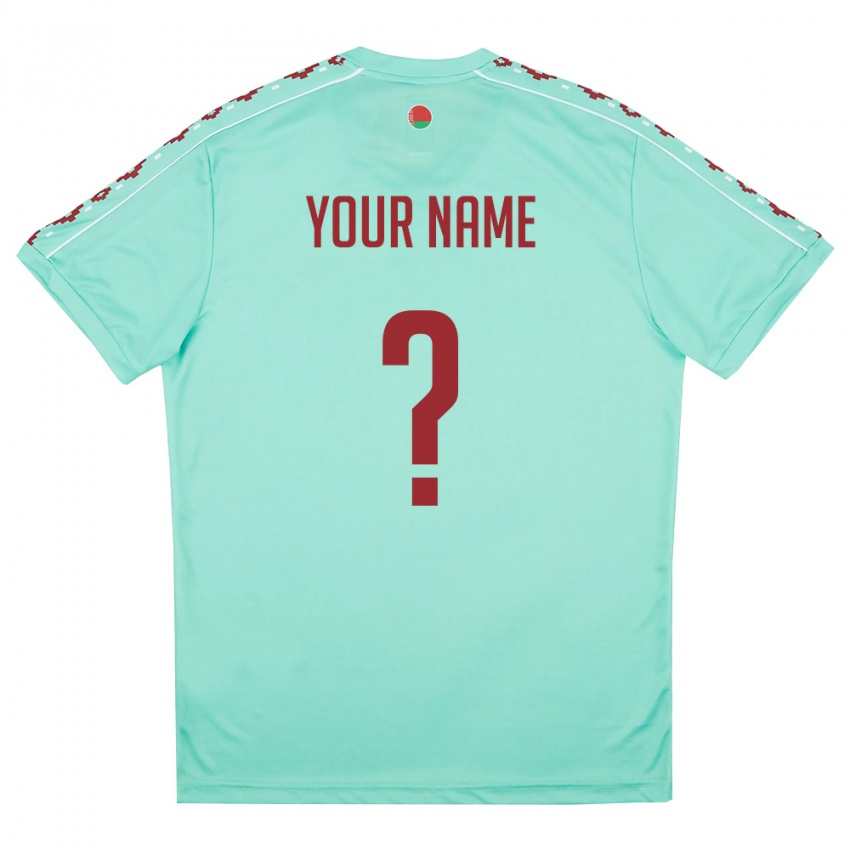 נשים בלארוס השם שלך #0 ירוק בהיר בורדו הרחק ג'רזי 26-28 חולצה קצרה