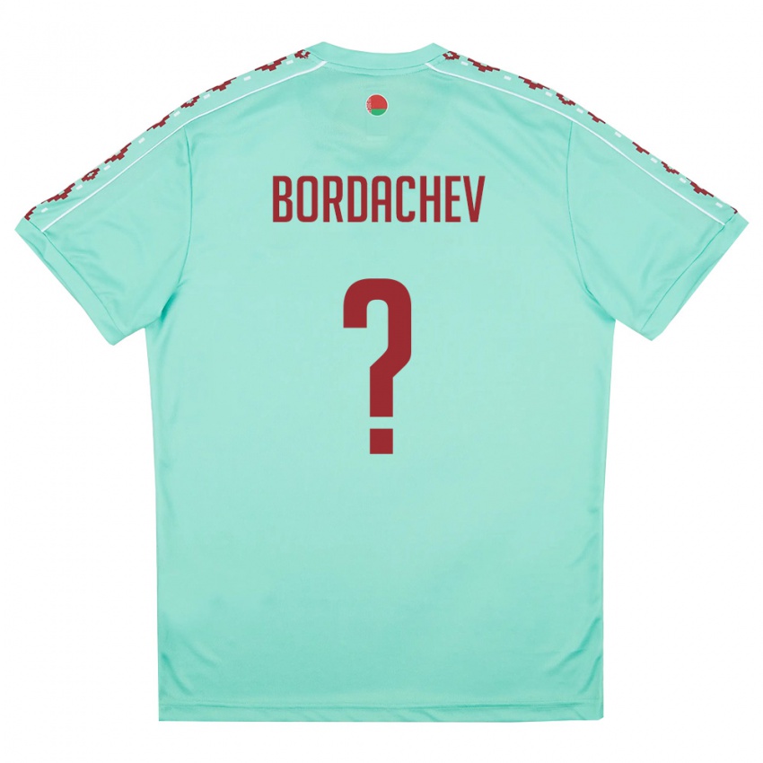 נשים בלארוס Gleb Bordachev #0 ירוק בהיר בורדו הרחק ג'רזי 26-28 חולצה קצרה