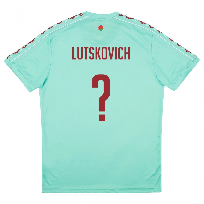 נשים בלארוס Andrey Lutskovich #0 ירוק בהיר בורדו הרחק ג'רזי 26-28 חולצה קצרה