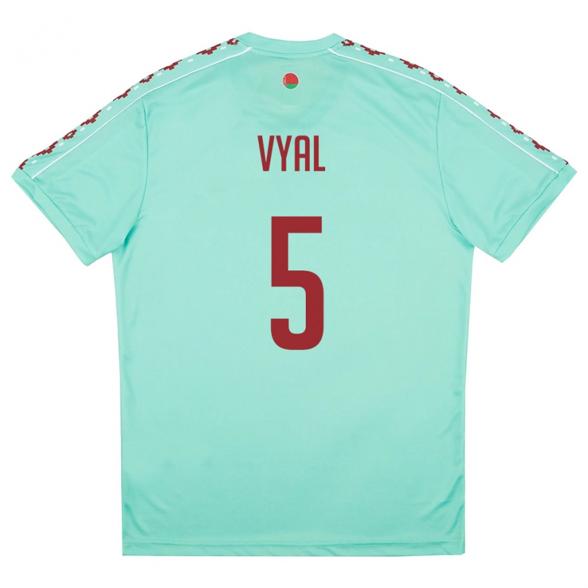 נשים בלארוס Anton Vyal #5 ירוק בהיר בורדו הרחק ג'רזי 26-28 חולצה קצרה