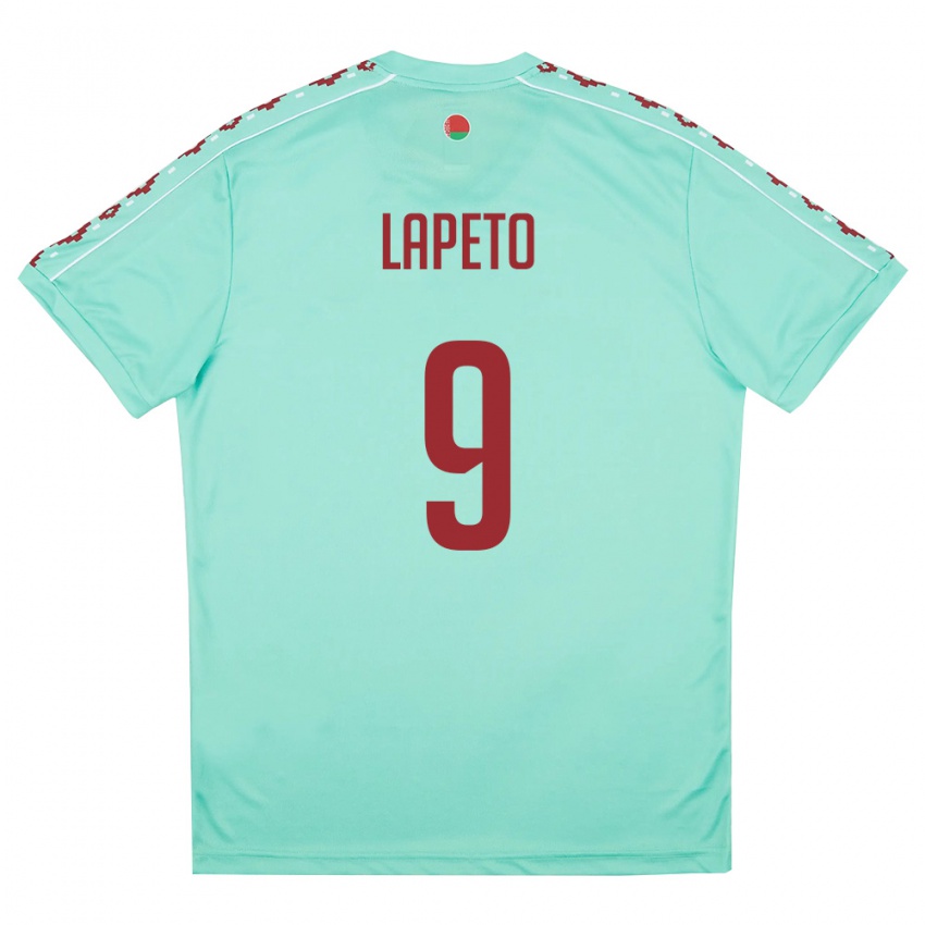 נשים בלארוס Rodion Lapeto #9 ירוק בהיר בורדו הרחק ג'רזי 26-28 חולצה קצרה