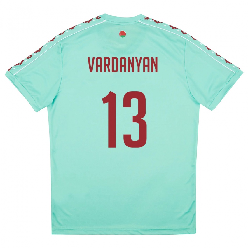 נשים בלארוס קארן ורדניאן #13 ירוק בהיר בורדו הרחק ג'רזי 26-28 חולצה קצרה