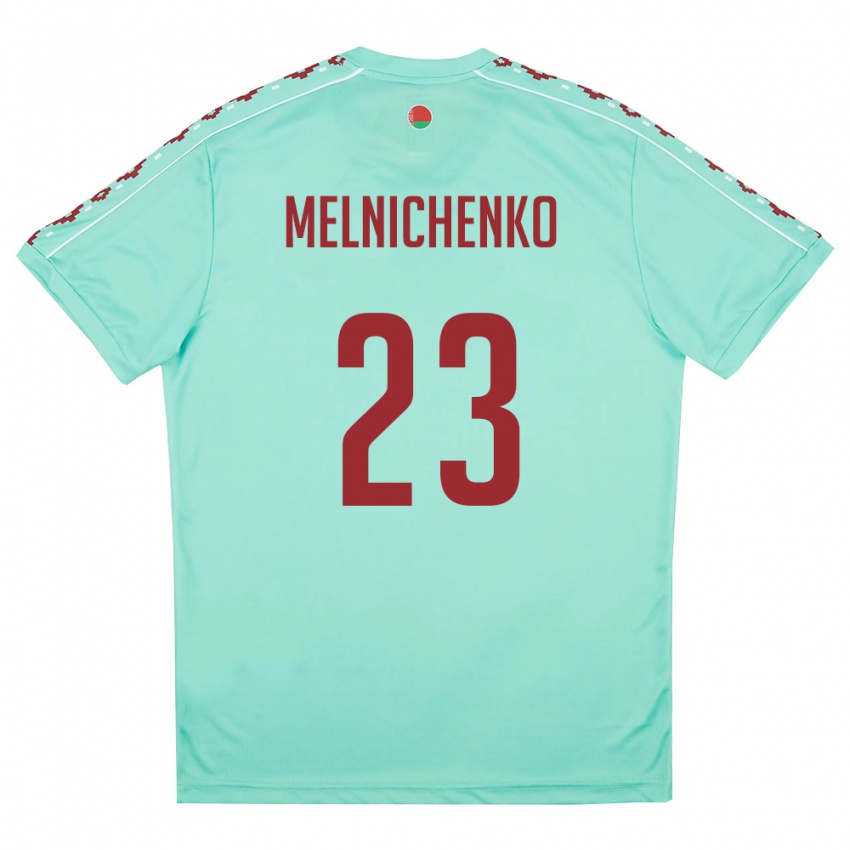 נשים בלארוס טרופים מלניצ׳נקו #23 ירוק בהיר בורדו הרחק ג'רזי 26-28 חולצה קצרה