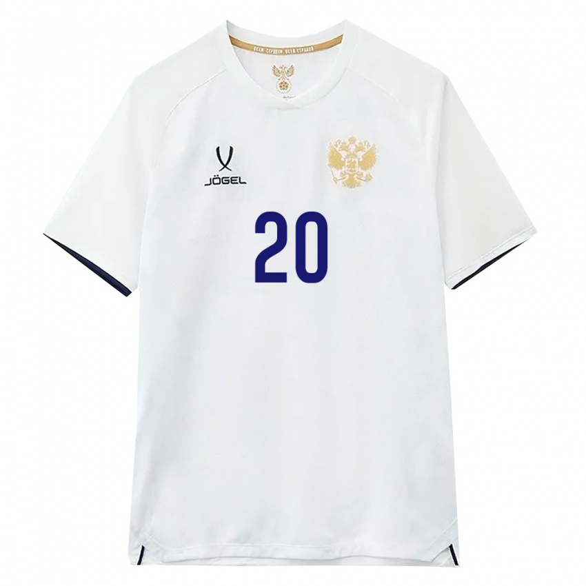 נשים רוסיה דניל קונדאקוב #20 לבן חום שחור הרחק ג'רזי 26-28 חולצה קצרה