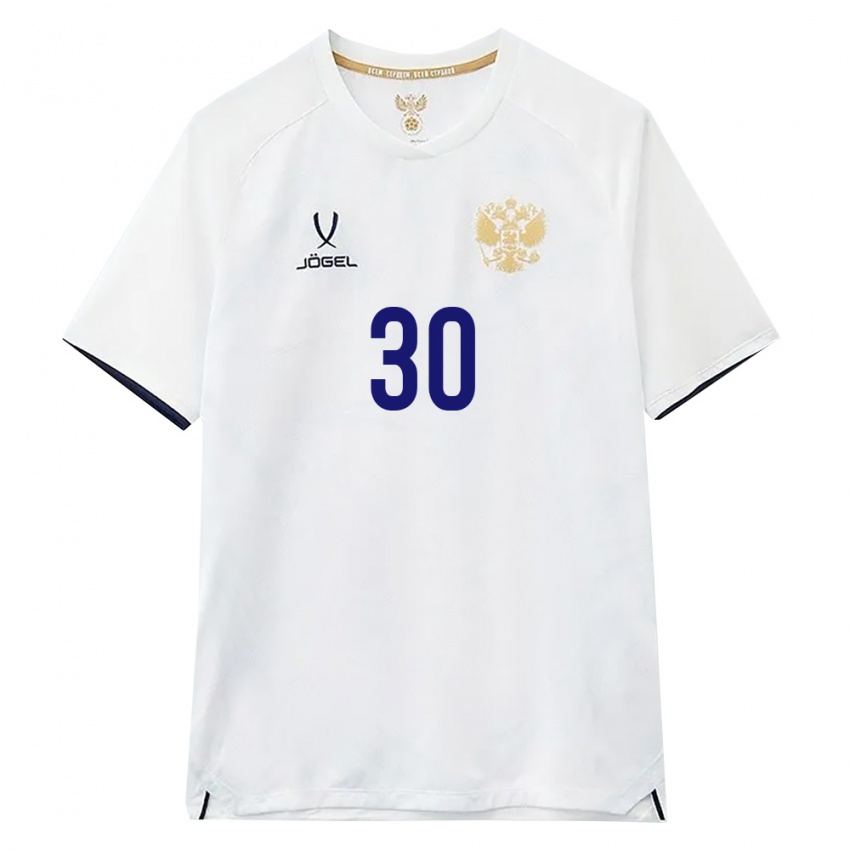 נשים רוסיה איליה וחניה #30 לבן חום שחור הרחק ג'רזי 26-28 חולצה קצרה