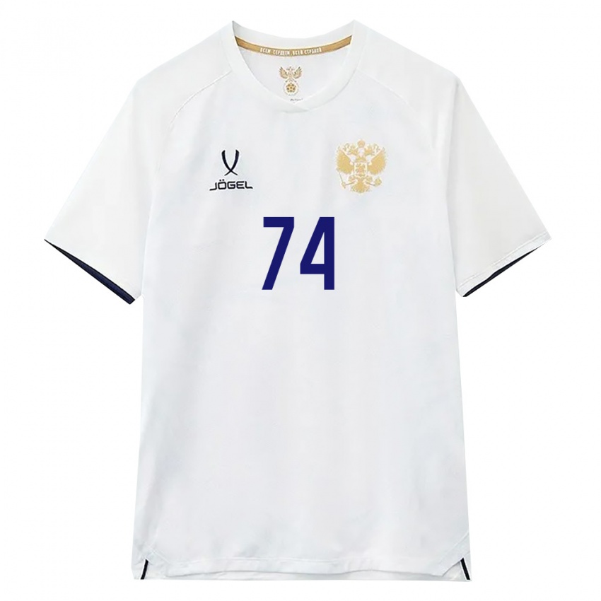 נשים רוסיה דניל פומין #74 לבן חום שחור הרחק ג'רזי 26-28 חולצה קצרה